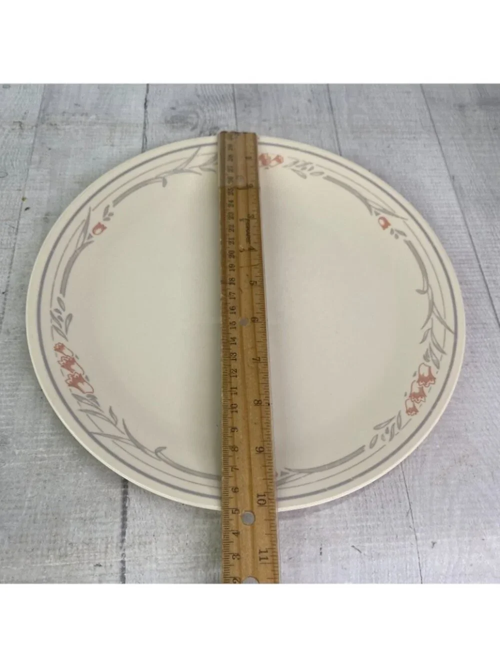 80's Corelle By Corning ROSE Tulip Pink Flowers Sandstone Dinner Plates Set of 6